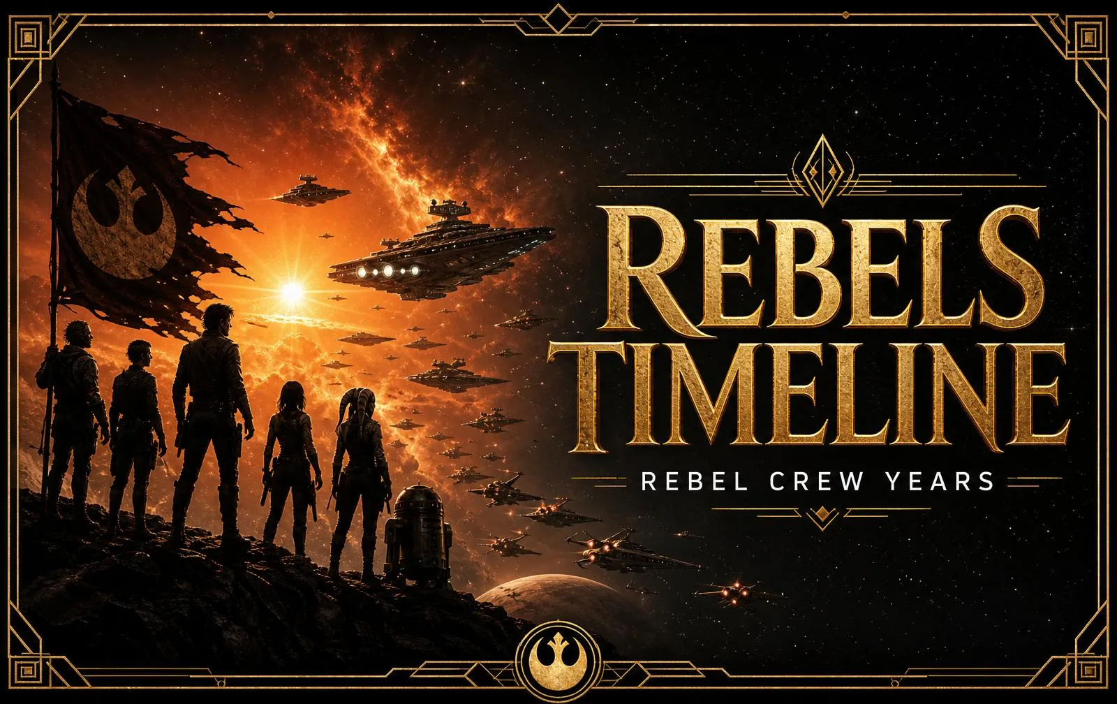 Lore & Guides naming guide — Star Wars Rebels Timeline: 5 BBY to 1 BBY Explained (All 4 Seasons) Star Wars Rebels Timeline: 5 BBY to 1 BBY Explained (All 4 Seasons) — Star Wars Rebels is set between 5 BBY and 1 BBY, running in parallel with Andor and leading directly into Rogu