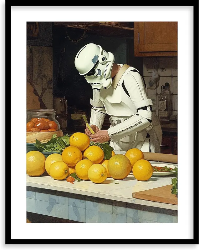 Star Wars Kitchen Art Prints (Vader, Boba Fett, Yoda Set)