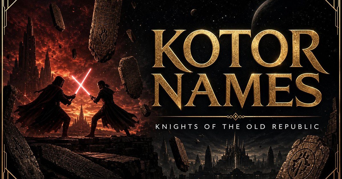 KOTOR Name Generator: 200+ Names for Knights of the Old Republic