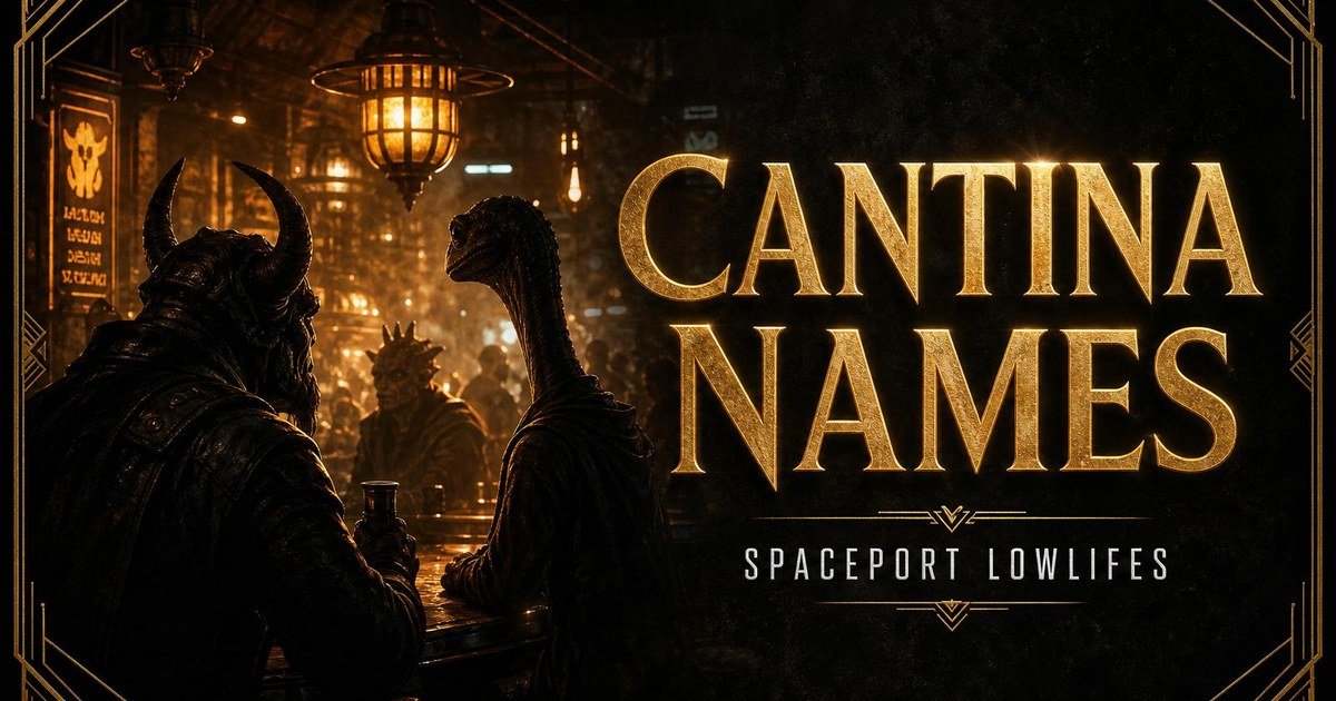 Cantina Alien Name Generator: 150+ Mos Eisley & Background Character Names