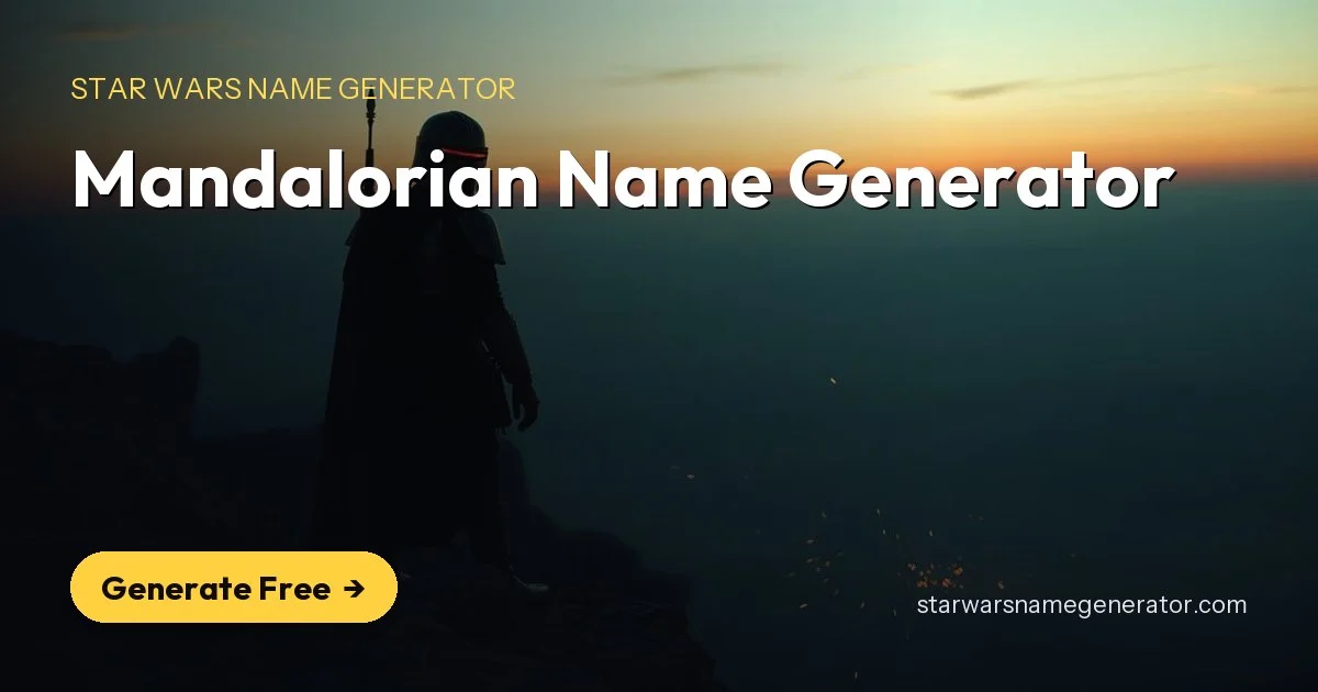 Mandalorian Name Generator