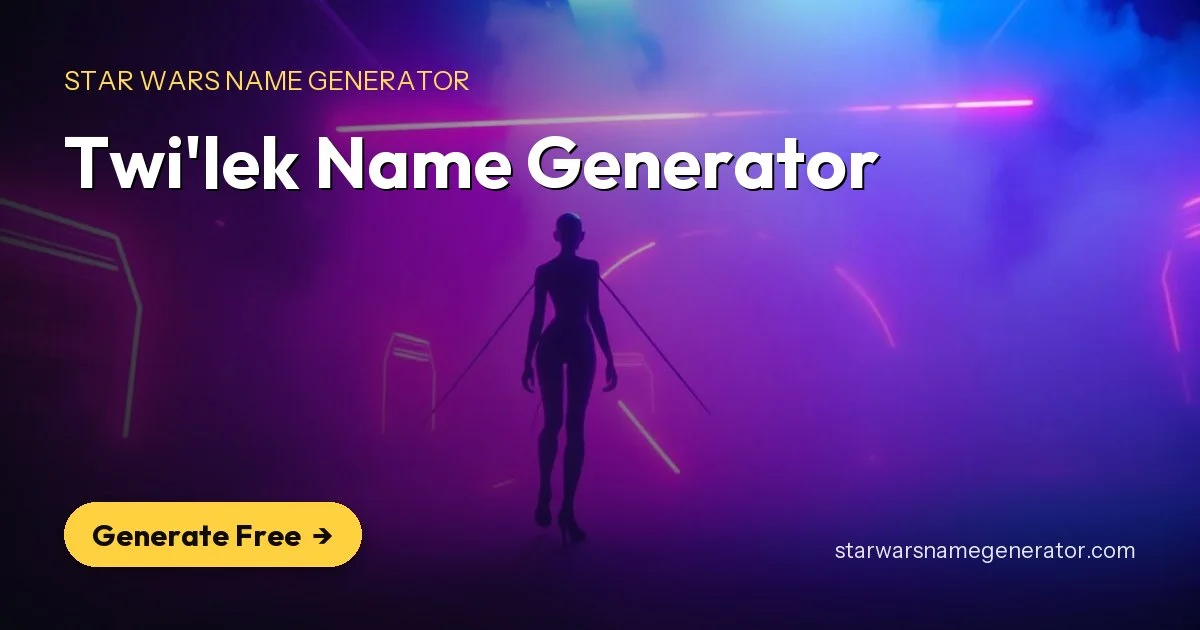 Twi'lek Name Generator